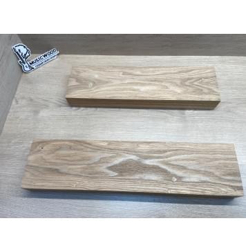 Ясень Дальневосточный Лёгкий заготовка корпуса гитары со сквозным грифом Тангент АА 48х124х515-440 мм, 2 шт, 530 кг/м3 (уценка - сучки)-10