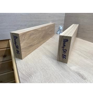 Ясень Дальневосточный Лёгкий заготовка корпуса гитары со сквозным грифом Тангент АА 48х124х515-440 мм, 2 шт, 530 кг/м3 (уценка - сучки)-11