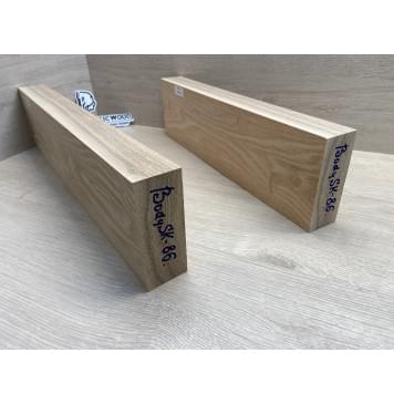 Ясень Дальневосточный Лёгкий заготовка корпуса гитары со сквозным грифом Тангент АА 48х124х515-440 мм, 2 шт, 530 кг/м3 (уценка - сучки)-12