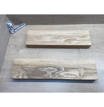 Ясень Дальневосточный Лёгкий заготовка корпуса гитары со сквозным грифом Тангент А 48х124х510-455 мм, 2 шт, 533 кг/м3 (уценка - сучки)-0