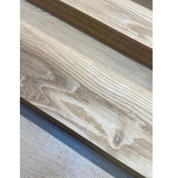 Ясень Дальневосточный Лёгкий заготовка корпуса гитары со сквозным грифом Тангент А 48х124х510-455 мм, 2 шт, 533 кг/м3 (уценка - сучки)-2