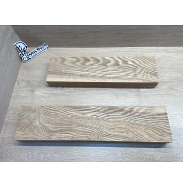 Ясень Дальневосточный Лёгкий заготовка корпуса гитары со сквозным грифом Смешанный А 47,5х123х530-450 мм, 2 шт, 522 кг/м3-0