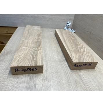 Ясень Дальневосточный Лёгкий заготовка корпуса гитары со сквозным грифом Смешанный А 47,5х123х530-450 мм, 2 шт, 522 кг/м3-3