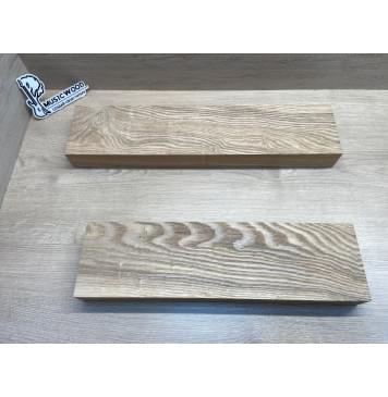 Ясень Дальневосточный Лёгкий заготовка корпуса гитары со сквозным грифом Смешанный А 47,5х123х530-450 мм, 2 шт, 522 кг/м3-12