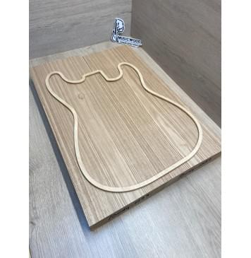 Ясень Дальневосточный заготовка корпуса Тангент ААА 48,5х190х545-530 мм, 2 шт, 625 кг/м3 (уценка - сучки)-0