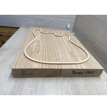 Ясень Дальневосточный заготовка корпуса Тангент ААА 48,5х190х565-545 мм, 2 шт, 634 кг/м3 (уценка - сучки)-13