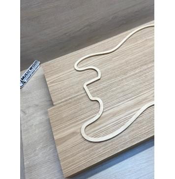 Ясень Дальневосточный заготовка корпуса Тангент ААА 48,5х190х565-545 мм, 2 шт, 634 кг/м3 (уценка - сучки)-15