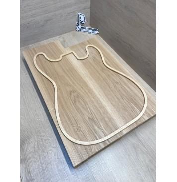 Ясень Дальневосточный заготовка корпуса Тангент АА 46,5х180х535-460 мм, 2 шт, 661 кг/м3 (уценка - сучки)-0