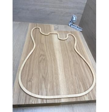 Ясень Дальневосточный заготовка корпуса Тангент АА 46,5х180х535-460 мм, 2 шт, 661 кг/м3 (уценка - сучки)-9