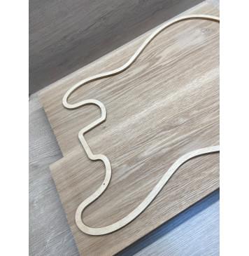 Ясень Дальневосточный заготовка корпуса Тангент АА 45х179х490-465 мм, 2 шт, 697 кг/м3 (уценка - сучки)-14