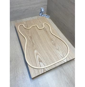 Ясень Дальневосточный Лёгкий заготовка корпуса Тангент АА 44,5х168х535 мм, 2 шт, 533 кг/м3 (уценка - сучки)-0