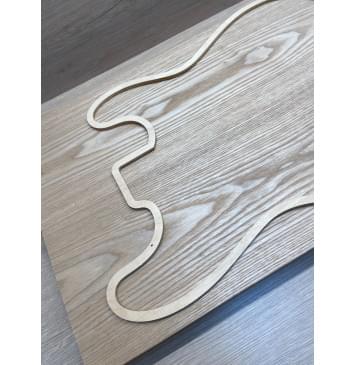 Ясень Дальневосточный Лёгкий заготовка корпуса Тангент АА 44,5х168х535 мм, 2 шт, 533 кг/м3 (уценка - сучки)-5