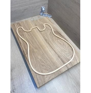 Ясень Дальневосточный Лёгкий заготовка корпуса Тангент А 49,5х180х560-525 мм, 2 шт, 539 кг/м3-0