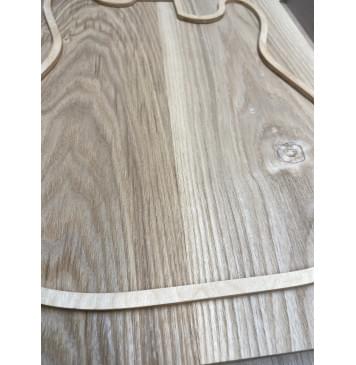 Ясень Дальневосточный Лёгкий заготовка корпуса Тангент АА 51,5х190х555-545 мм, 2 шт, 590 кг/м3 (уценка - сучки)-3