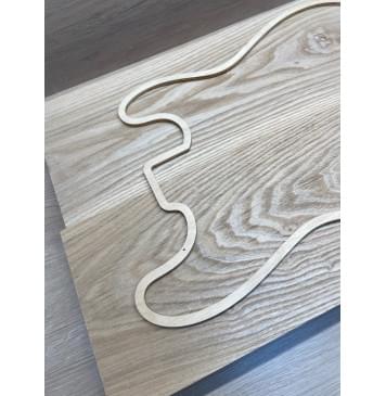 Ясень Дальневосточный Лёгкий заготовка корпуса Тангент АА 51,5х190х555-545 мм, 2 шт, 590 кг/м3 (уценка - сучки)-4