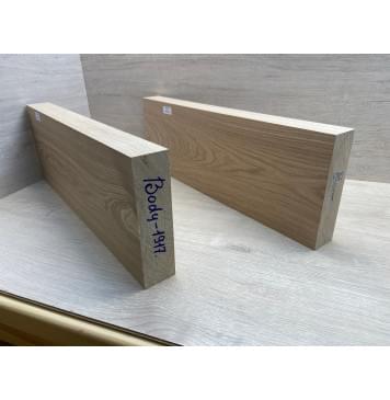 Ясень Дальневосточный Лёгкий заготовка корпуса Тангент АА 50х190х545-530 мм, 2 шт, 591 кг/м3 (уценка - сучок)-14