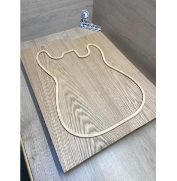 Ясень Дальневосточный Лёгкий заготовка корпуса Тангент АА 50х218х555-520 мм, 2 шт, 579 кг/м3-0