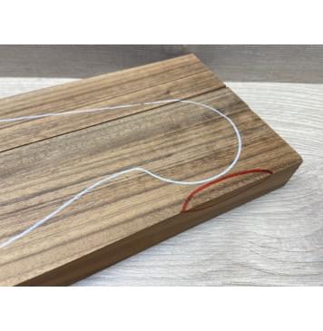 Овенгкол заготовка грифа для бас-гитары Радиал АА 27х(50-23-50)х860 мм - из 3х частей-2