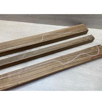 Овенгкол заготовка грифа для бас-гитары Радиал АА 27х(50-23-50)х860 мм - из 3х частей-17