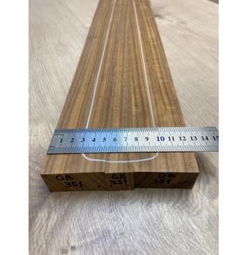 Овенгкол заготовка грифа для бас-гитары Радиал ААА 28х(50-23-50)х905 мм - из 3х частей-3