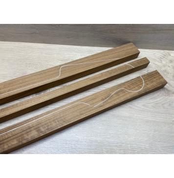 Овенгкол заготовка грифа для бас-гитары Радиал ААА 28х(50-22-50)х905 мм - из 3х частей-6