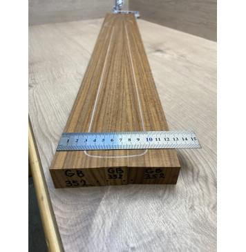 Овенгкол заготовка грифа для бас-гитары Радиал ААА 28х(50-22-50)х905 мм - из 3х частей-4