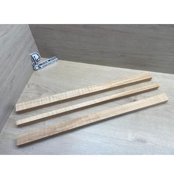 Ольха заготовка грифа безголовой гитары Смешанный АА Волна АА 27.5х(35-18-35)х645 мм - из 3х частей-3