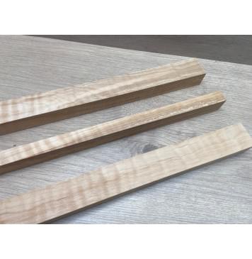 Ольха заготовка грифа безголовой гитары Смешанный АА Волна АА 27.5х(35-18-35)х645 мм - из 3х частей-5