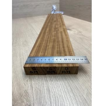 Овенгкол заготовка грифа для электрогитары Радиал ААА 27х(50.5-24.5-50.5)х750 мм - из 3х частей-6