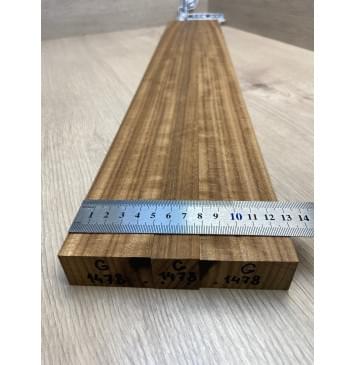 Овенгкол заготовка грифа для электрогитары Радиал ААА 27х(50.5-25.5-50.5)х750 мм - из 3х частей-6