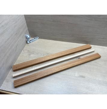 Махагон/Клен Белый Явор, Волнистый заготовка для переклеенного грифа электрогитары Радиал АА Волна ААА 22.5х(44.5-17-44.5)х725 мм - из 3х частей-3