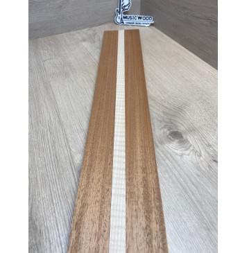 Махагон/Клен Белый Явор, Волнистый заготовка для переклеенного грифа электрогитары Радиал АА Волна ААА 22.5х(44.5-17-44.5)х725 мм - из 3х частей-8