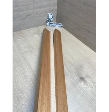 Махагон/Клен Белый Явор, Волнистый заготовка для переклеенного грифа электрогитары Радиал АА Волна ААА 22.5х(44.5-17-44.5)х725 мм - из 3х частей-7