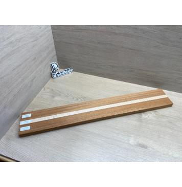 Махагон/Клен Белый Явор, Волнистый заготовка для переклеенного грифа электрогитары Радиал АА Волна ААА 22.5х(44.5-17-44.5)х725 мм - из 3х частей-11