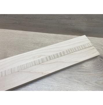 Клён Белый/Клён Белый Явор, Волнистый заготовка для переклеенного грифа бас-гитары Смешанный ААА Волна ААА 25х(46-17.5-46)х910 мм-1