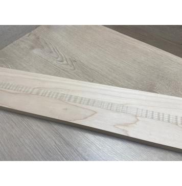 Клён Белый/Клён Белый Явор, Волнистый заготовка для переклеенного грифа бас-гитары Смешанный ААА Волна ААА 25х(46-17.5-46)х910 мм-2