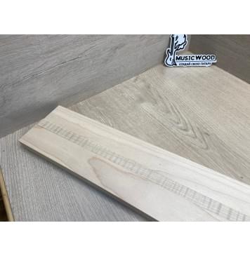 Клён Белый/Клён Белый Явор, Волнистый заготовка для переклеенного грифа бас-гитары Смешанный ААА Волна ААА 25х(46-17.5-46)х910 мм-4