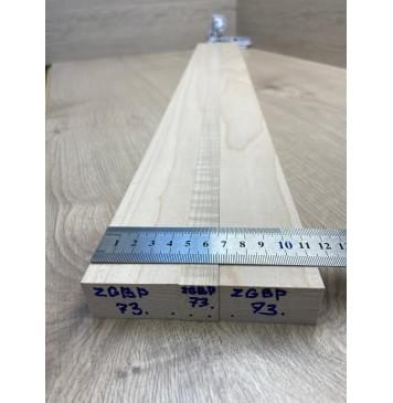 Клён Белый/Клён Белый Явор, Волнистый заготовка для переклеенного грифа бас-гитары Смешанный ААА Волна ААА 25х(46-17.5-46)х910 мм-3