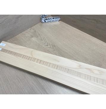 Клён Белый/Клён Белый Явор, Волнистый заготовка для переклеенного грифа бас-гитары Смешанный ААА Волна ААА 25х(46-17.5-46)х910 мм-7