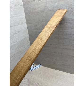 Клён Волнистый Печеный 180 гр заготовка накладки для бас-гитары Радиал А Волна ААА 10х65х745 мм-10