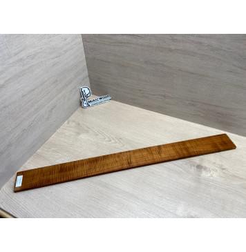 Клён Волнистый Печеный 180 гр заготовка накладки для бас-гитары Радиал А Волна ААА 10х65х745 мм-21