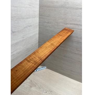 Клён Волнистый Печеный 180 гр заготовка накладки для бас-гитары Радиал А Волна ААА 10х65х745 мм-0