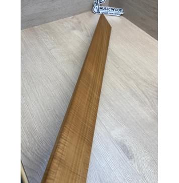 Клён Волнистый Печеный 180 гр заготовка накладки для бас-гитары Радиал АА Волна ААА 8х65х735 мм-23