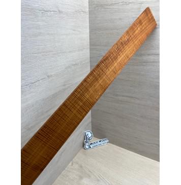 Клён Волнистый Печеный 180 гр заготовка накладки для бас-гитары Радиал АА Волна ААА 8х65х735 мм-13