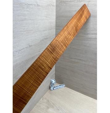 Клён Волнистый Печеный 180 гр заготовка накладки для бас-гитары Радиал АА Волна ААА 8х65х735 мм-12