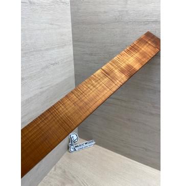 Клён Волнистый Печеный 180 гр заготовка накладки для бас-гитары Радиал АА Волна ААА 8х65х735 мм-0