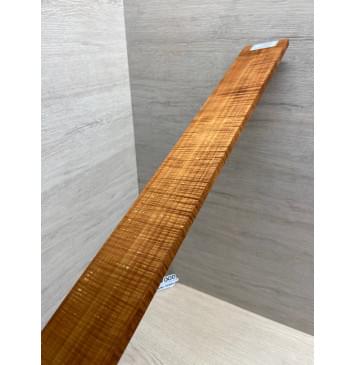 Клён Волнистый Печеный 180 гр заготовка накладки для бас-гитары Радиал АА Волна ААА 8х65х735 мм-9