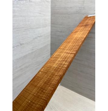 Клён Волнистый Печеный 180 гр заготовка накладки для бас-гитары Радиал АА Волна ААА 8х65х735 мм-6