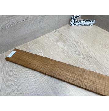 Клён Волнистый Печеный 180 гр заготовка накладки для бас-гитары Радиал АА Волна ААА 10х65х730 мм-16