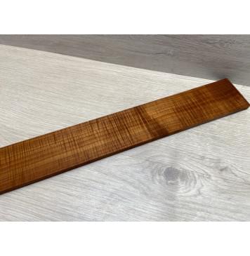 Клён Волнистый Печеный 180 гр заготовка накладки для бас-гитары Радиал АА Волна ААА 10х65х730 мм-19